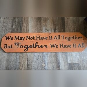 Wooden Sign with Inspirational Quote